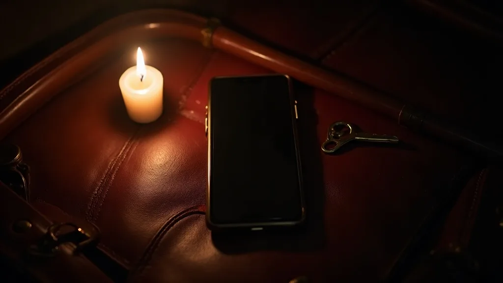 smartphone sur cravache et cle en laiton