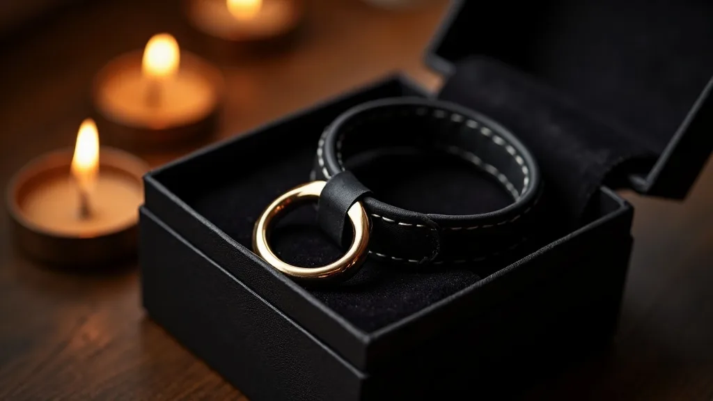 Collier de cuir offert dans un ecrin de velours