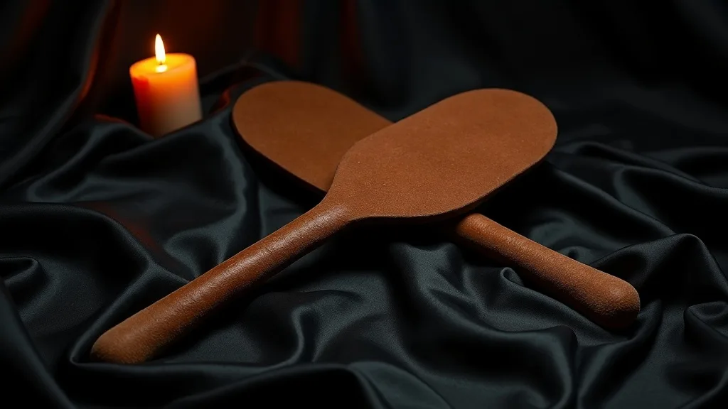 Martinet et palette croises sur soie noire